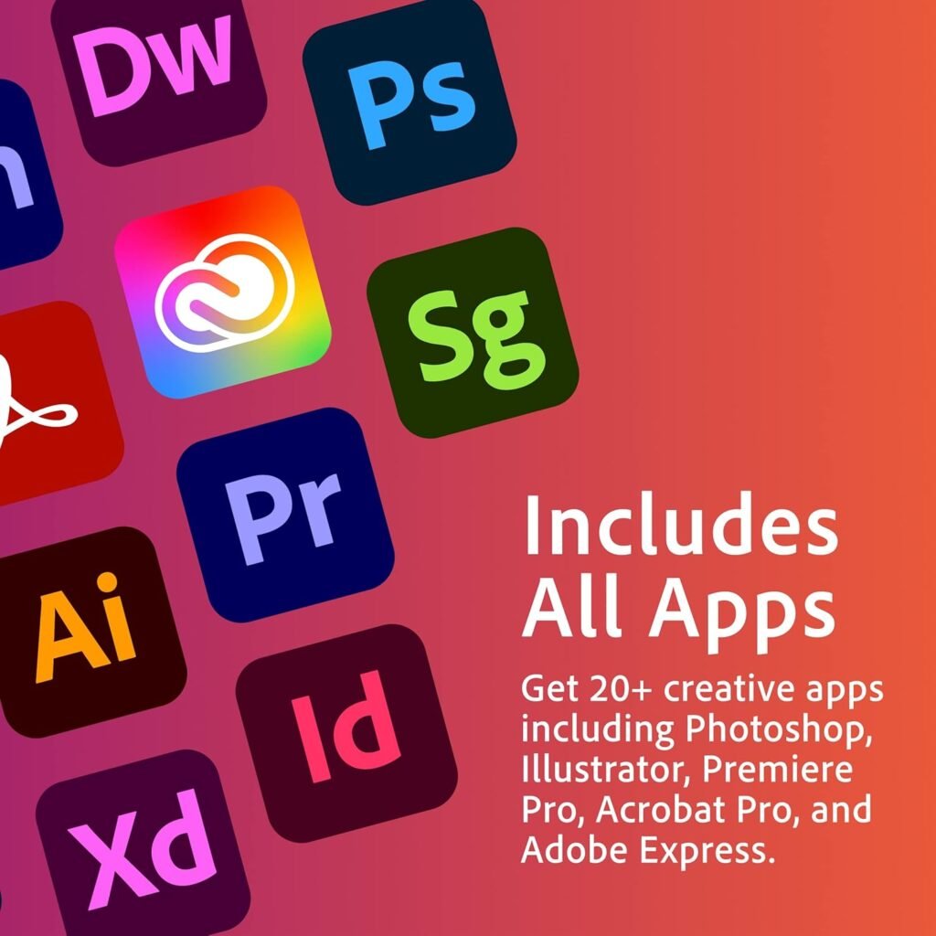 Adobe Creative Cloud | 20+ creative apps Plus 100GB Storage | 1-Month Subscription with Auto-Renewal, PC/Mac