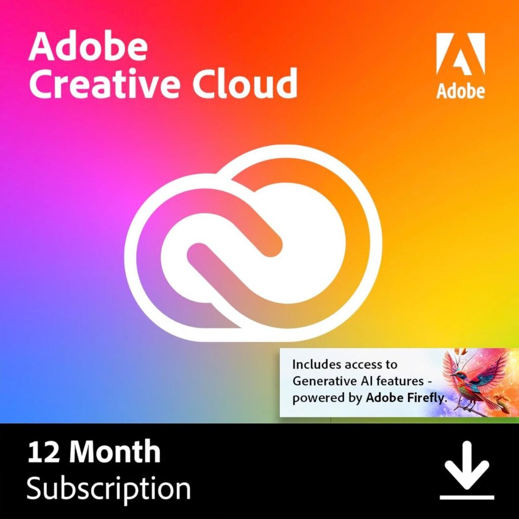 Adobe Creative Cloud | 20+ creative apps plus 100GB Storage | 12-Month Subscription with Auto-Renewal, PC/Mac