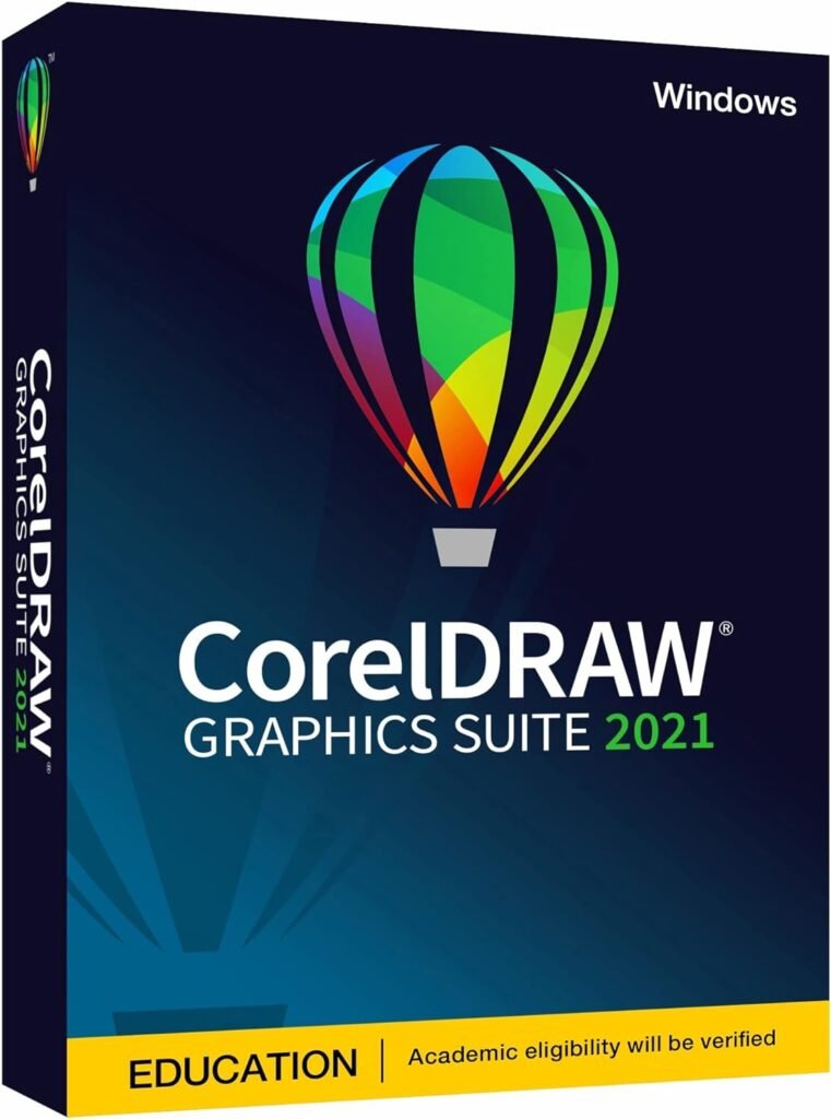 CorelDRAW Graphics Suite 2021 | Education Edition | Graphic Design Software for Professionals | Vector Illustration, Layout, and Image Editing [PC Disc] [Old Version]