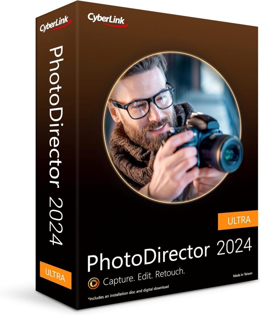 CyberLink PhotoDirector 2024 Ultra – AI Photo Editing | Graphic Design Software for Windows [Retail Box with Download Card]