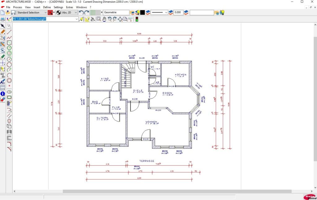 BeckerCAD 15 - 2D software for home design, architecture, engineering and more, compatible with AutoCAD, Lifetime License for Win 11, 10, 8.1, 7