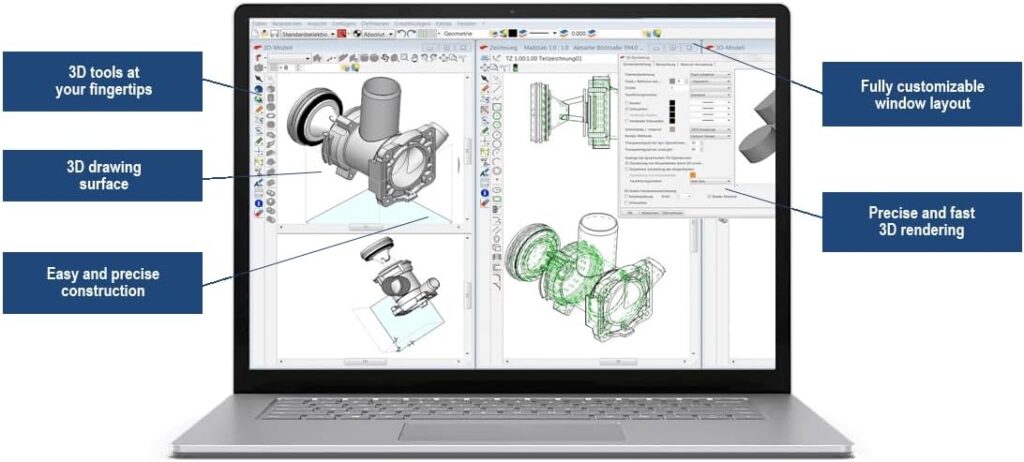 BeckerCAD 15 3D PRO - for Printing, Home Design, Floor Plan, Architecture, Engineering, Electric and more software compatible with AutoCAD for Win 11, 10, 8